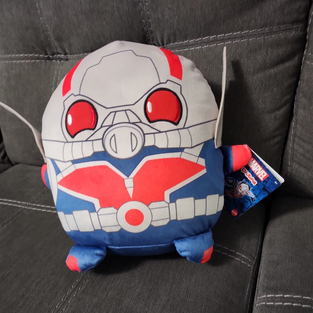 Mattel Marvel Cuutopia Ant-Man Plush Character, Super Hero Soft Rounded Pillow